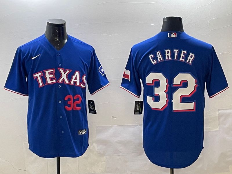 Men Texas Rangers #32 Carter Blue Game 2025 Nike MLB Jersey style 2->texas rangers->MLB Jersey
